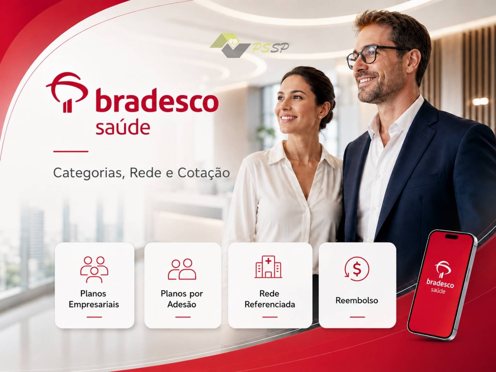 Bradesco Saúde planos categorias rede reembolso empresarial adesão e cotação