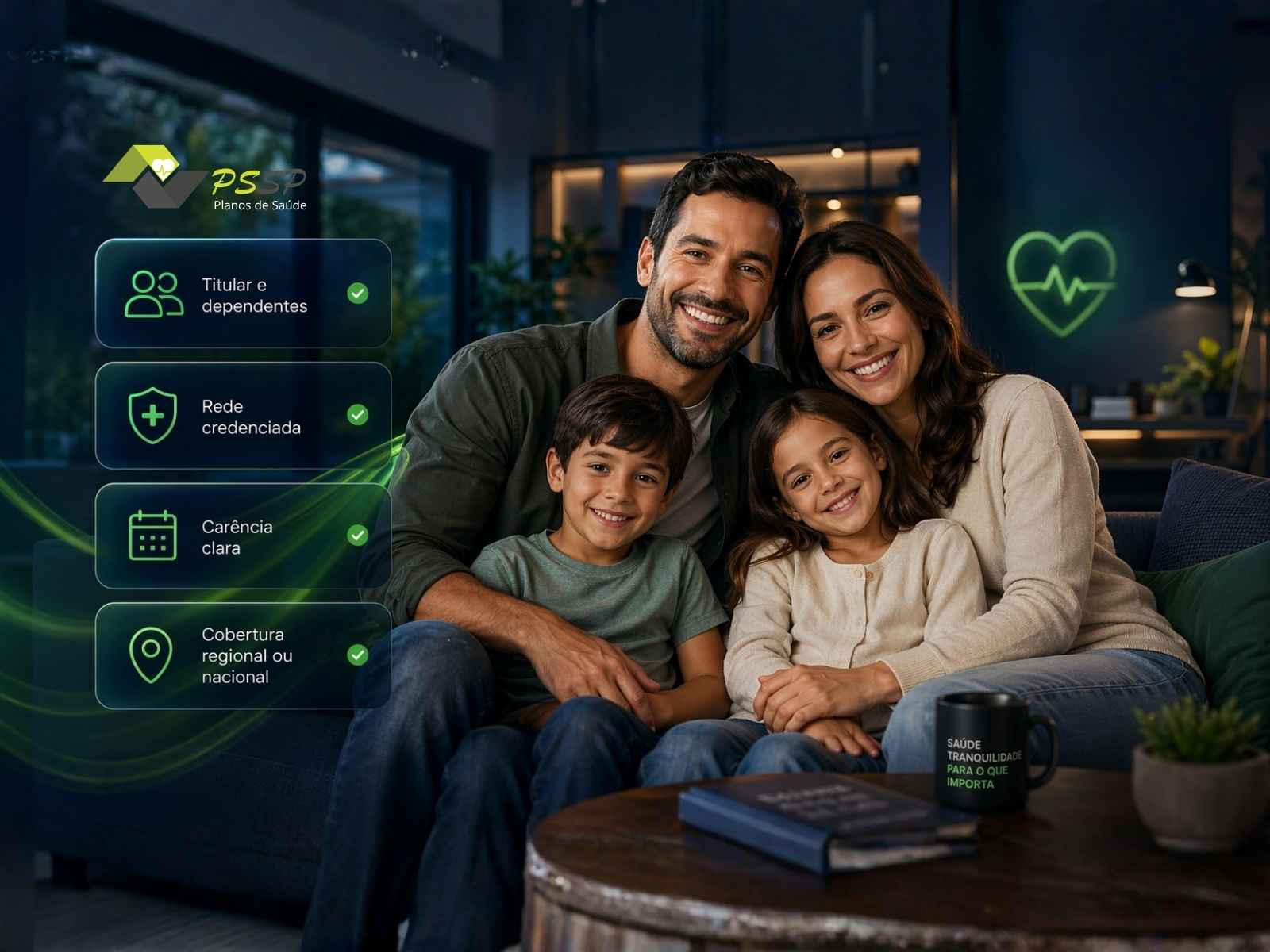 Plano de saúde familiar para titular e dependentes
