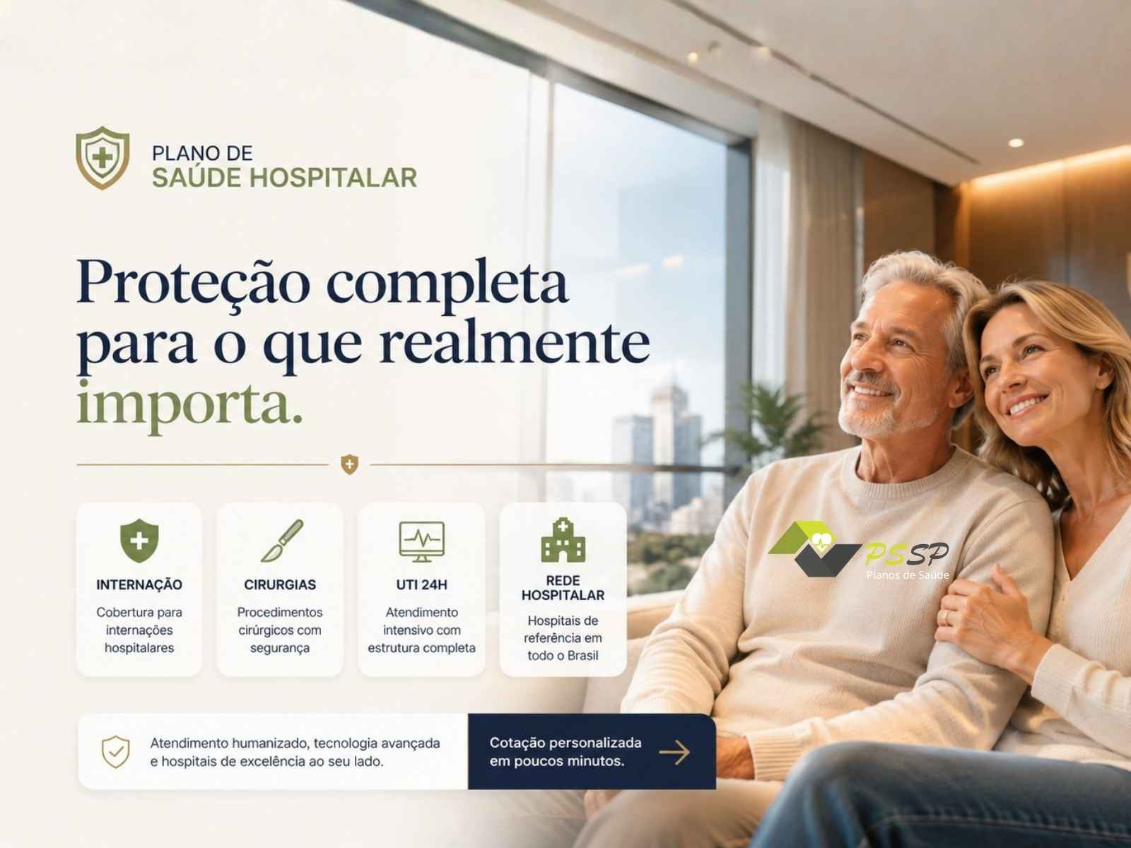 Plano de saúde hospitalar com cobertura para internação, cirurgia e UTI