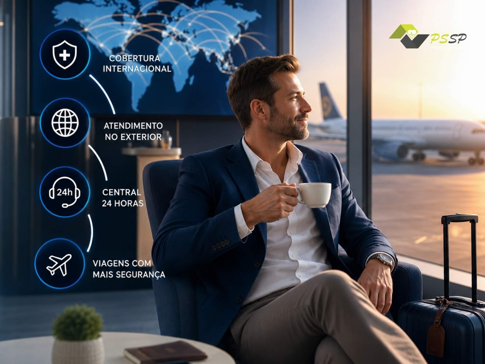Plano de saúde com cobertura internacional para viagens, empresas e atendimento no exterior