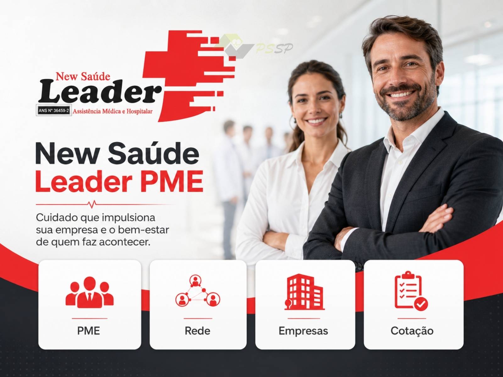 New Saúde Leader PME plano de saúde para empresas com rede própria e credenciada
