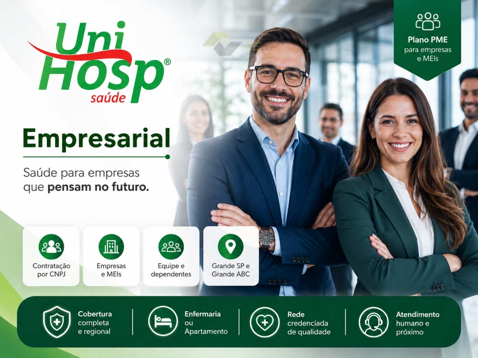 UniHosp Saúde Empresarial para empresas, pequenos negócios e MEIs