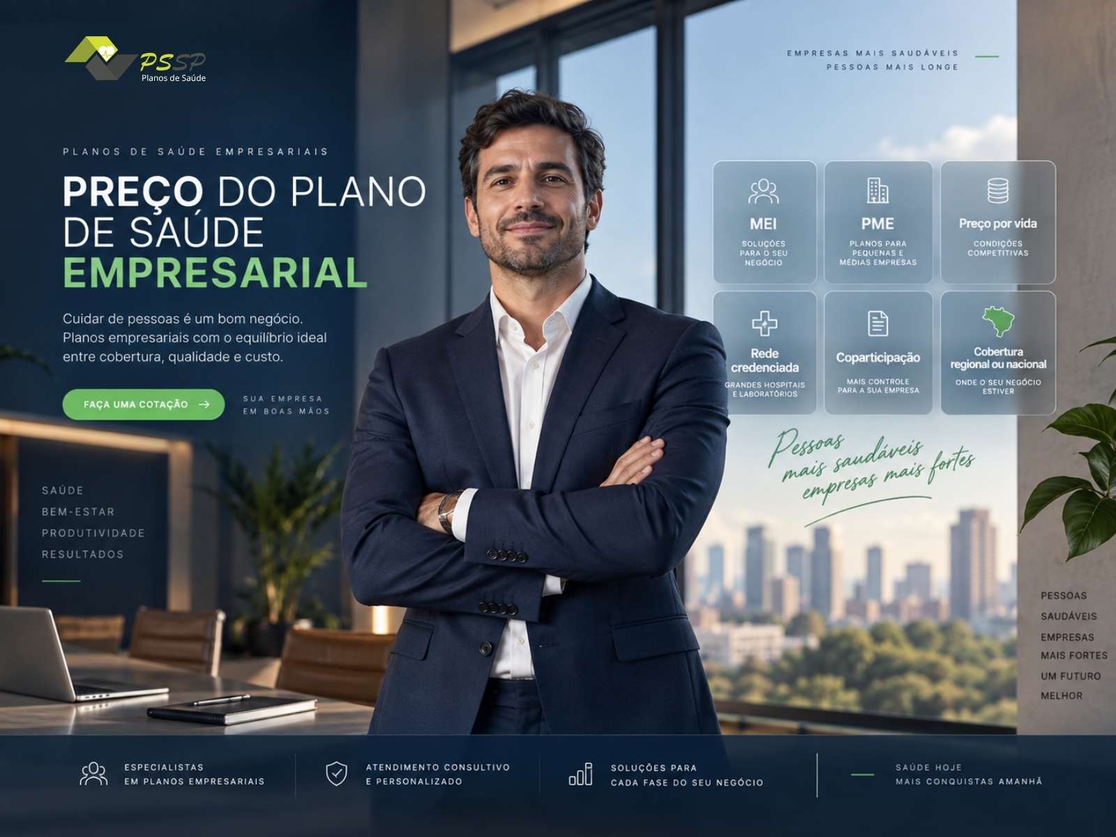 Preço do plano de saúde empresarial em 2026